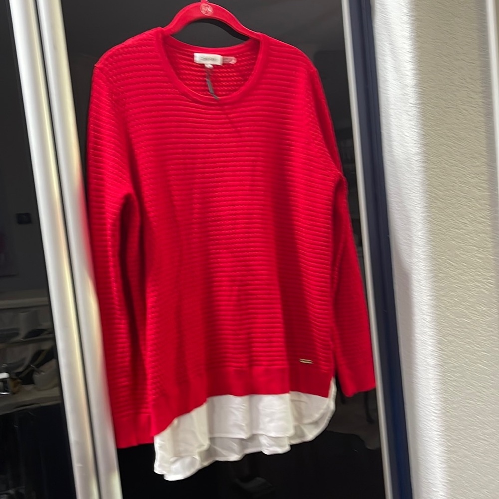 Calvin Klein light weight red sweater.